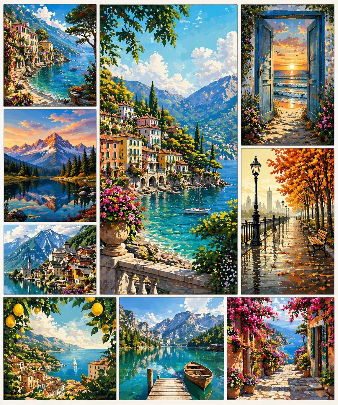 Landscape Paint by Numbers Kits for Adults | Scenic Art – Crafty By Numbers