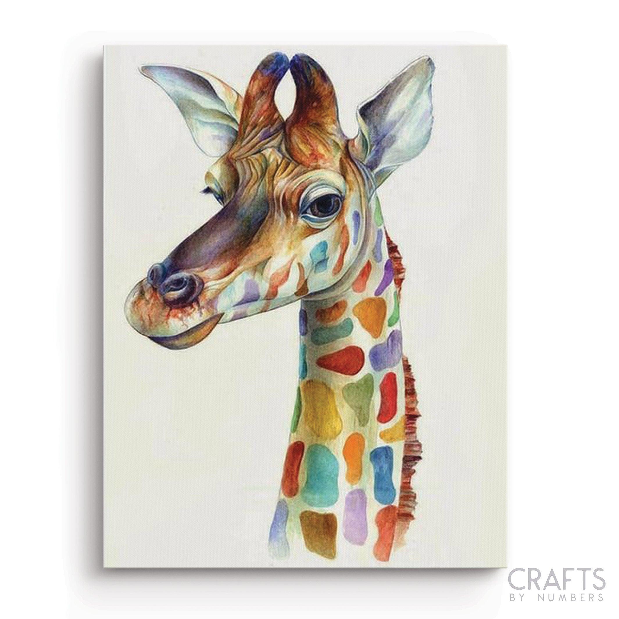 Colorful Giraffe Crafty By Numbers