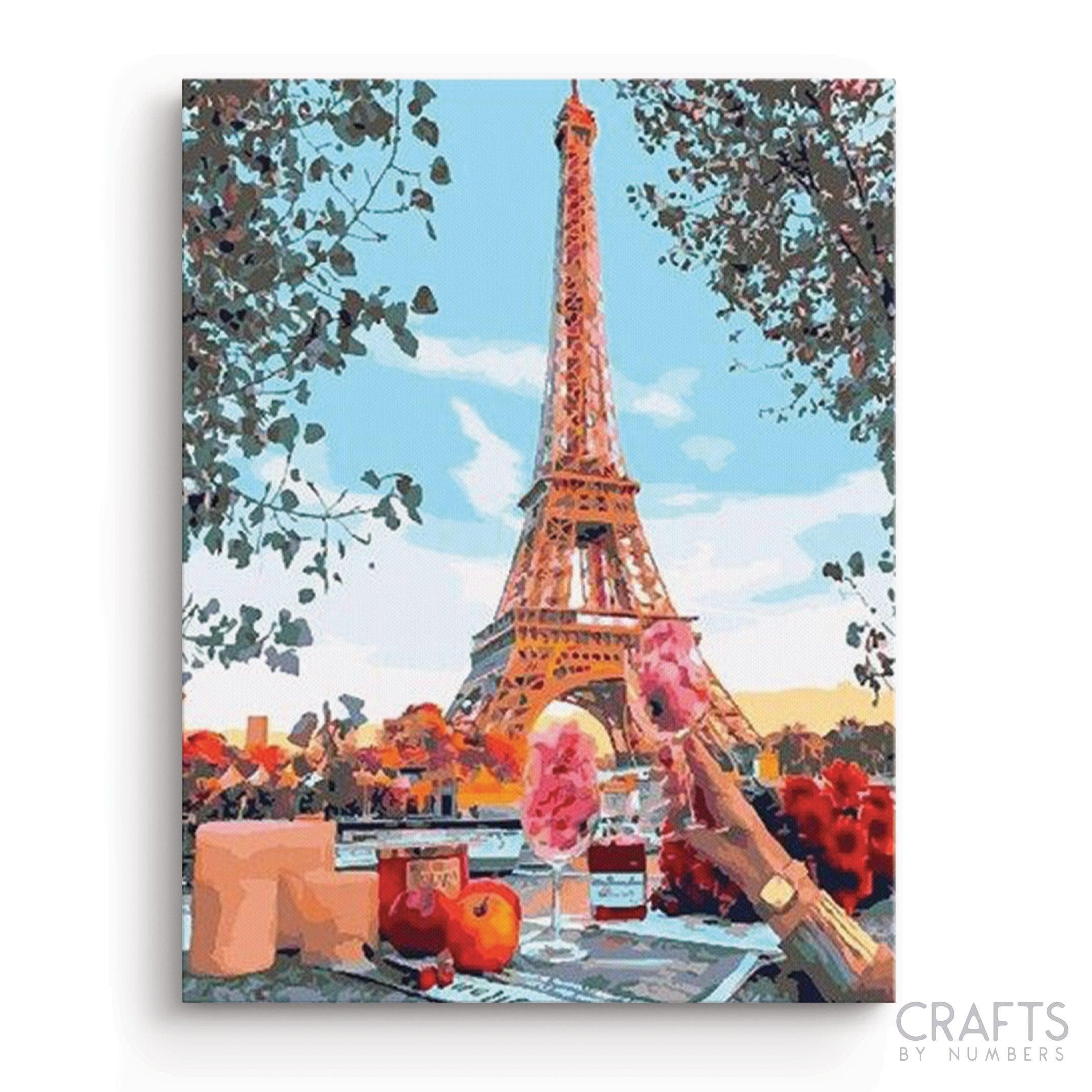 Paint By Number Kit for Adults 16x20 Paris Eiffel Tower - DIY