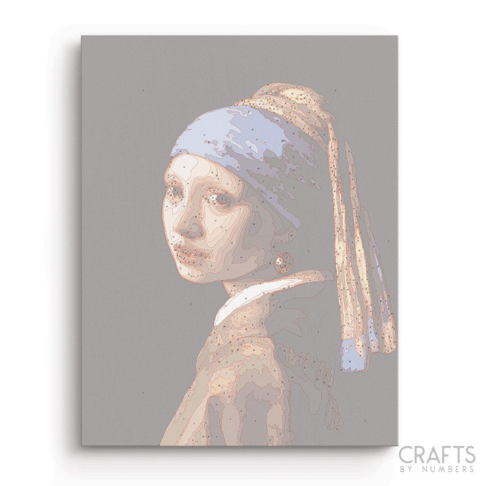 The Girl with a Pearl Earring - Johannes Vermeer - Crafty By Numbers - Paint by Numbers - Paint by Numbers for Adults - Painting - Canvas - Custom Paint by Numbers