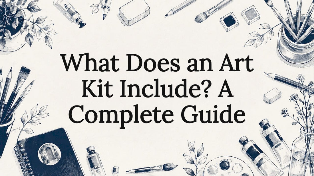 Decorative art supplies title card illustration