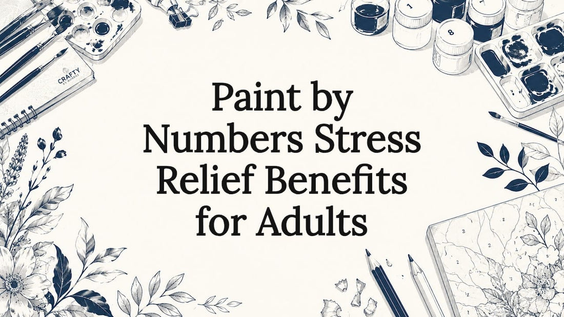Decorative paint by numbers title card illustration