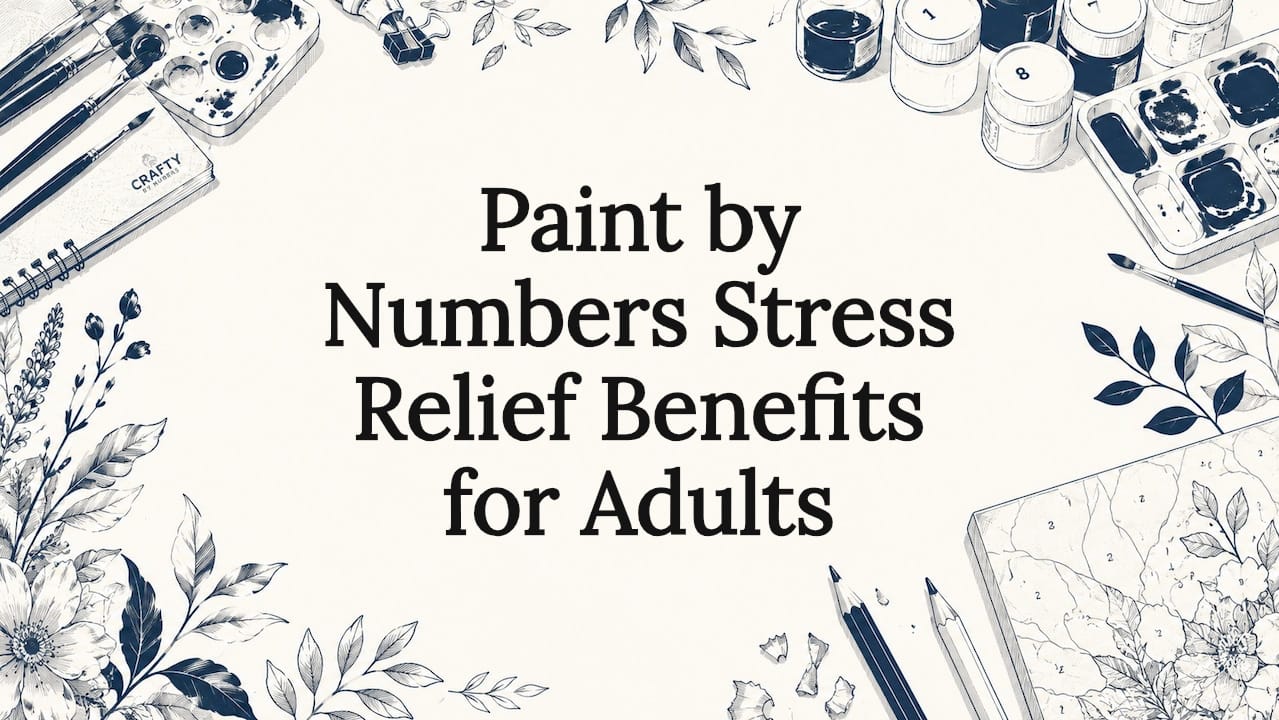 Decorative paint by numbers title card illustration