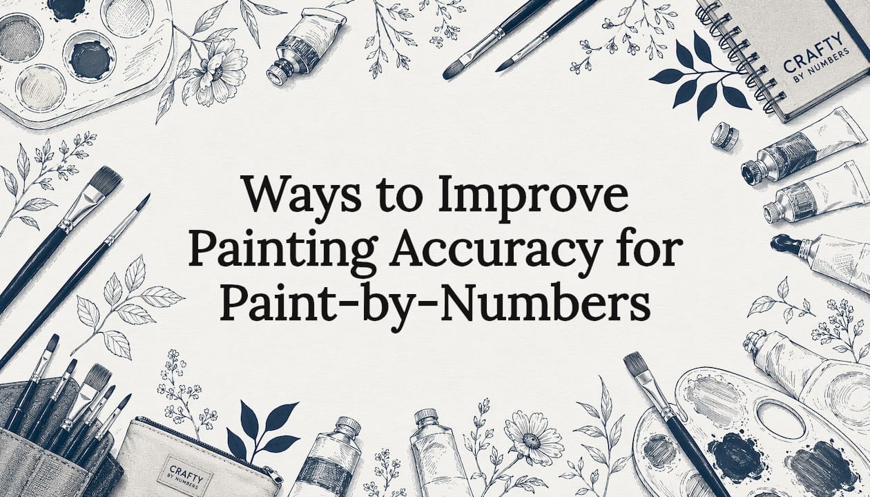 Decorative paint-by-numbers title card illustration