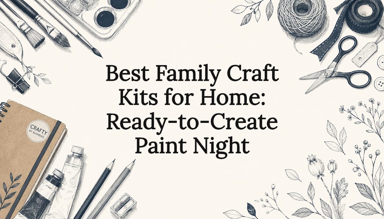 Decorative hand-drawn craft tools framing title text