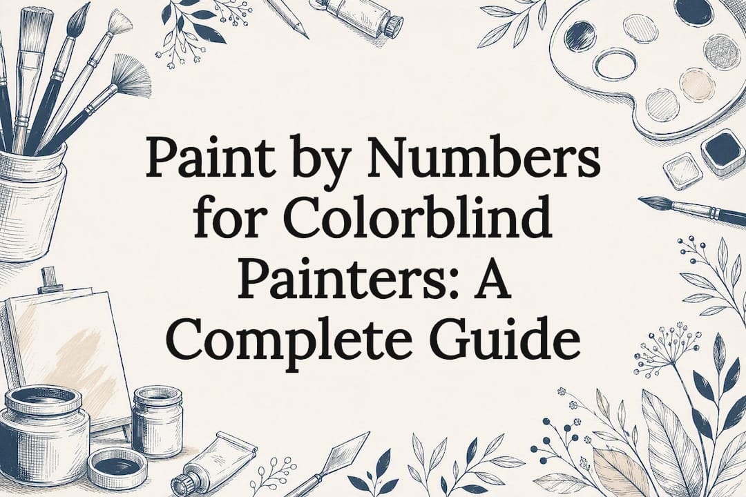 Decorative paint by numbers themed title card