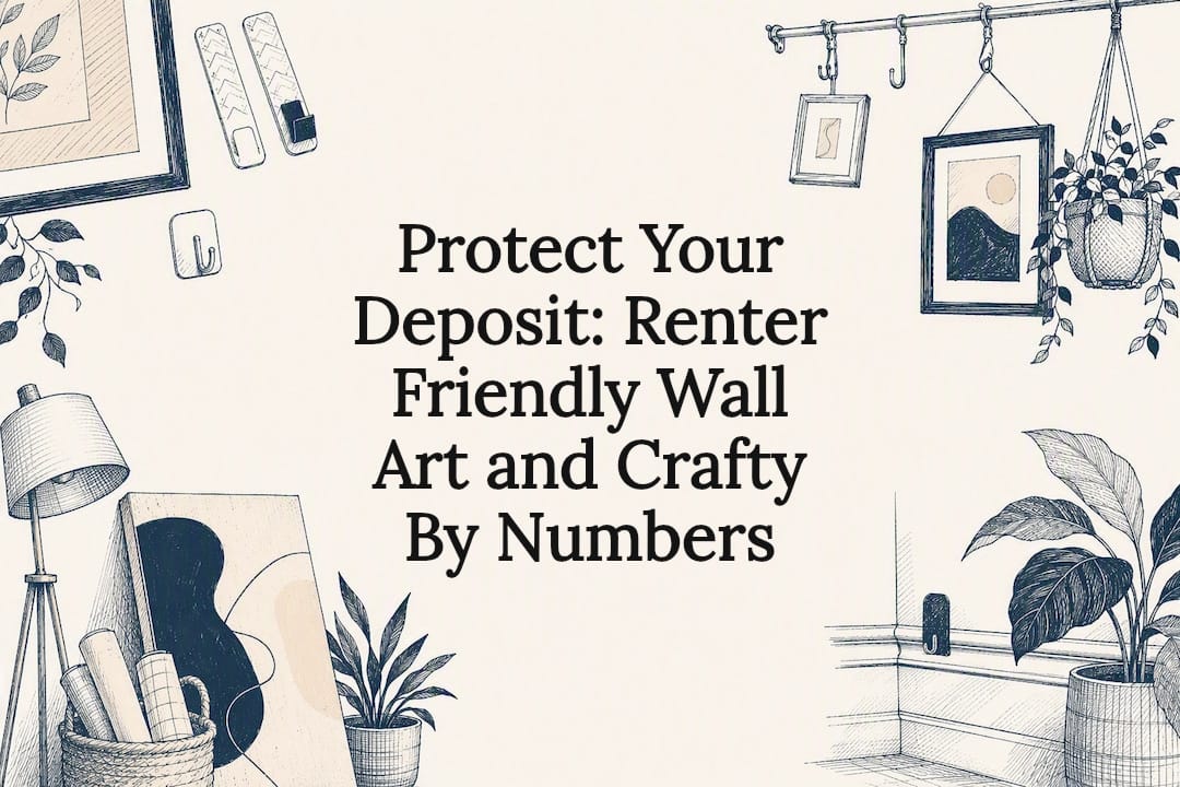 Decorative renter friendly wall art title card