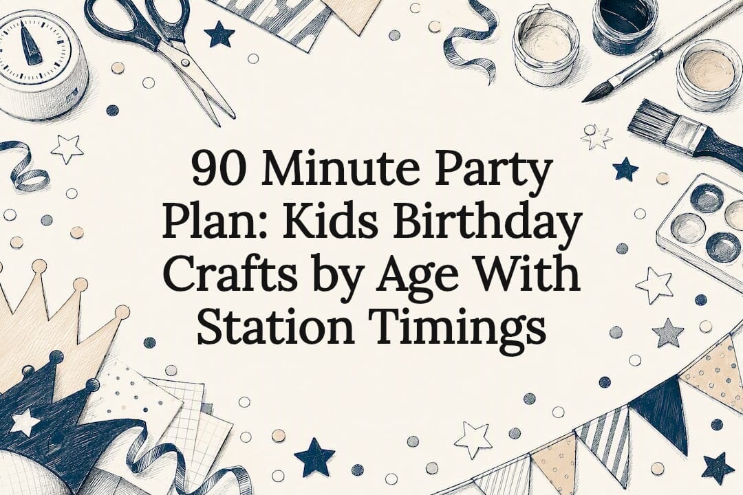 Decorative birthday craft planning title card