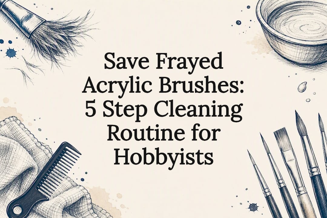 Decorative frayed brush cleaning title card