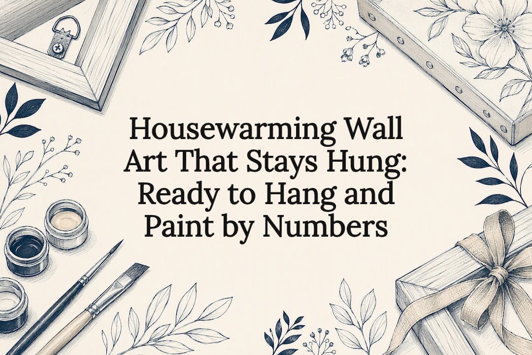 Decorative housewarming wall art title card