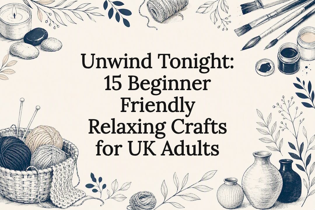 Relaxing crafts decorative title card