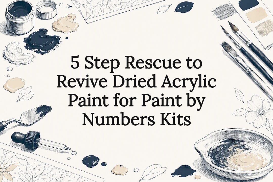 Decorative dried paint rescue title card