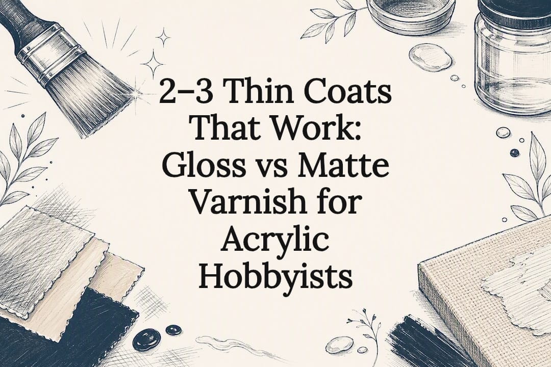 Gloss and matte varnish title card illustration
