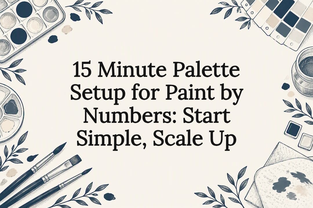 Decorative paint palette setup title card
