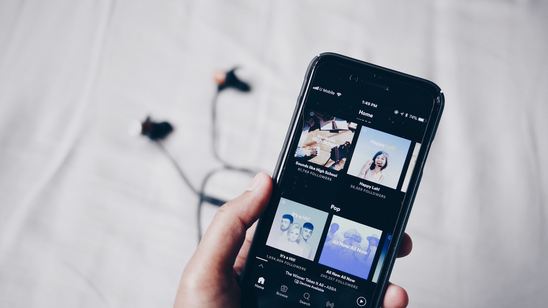 picking music to listen to