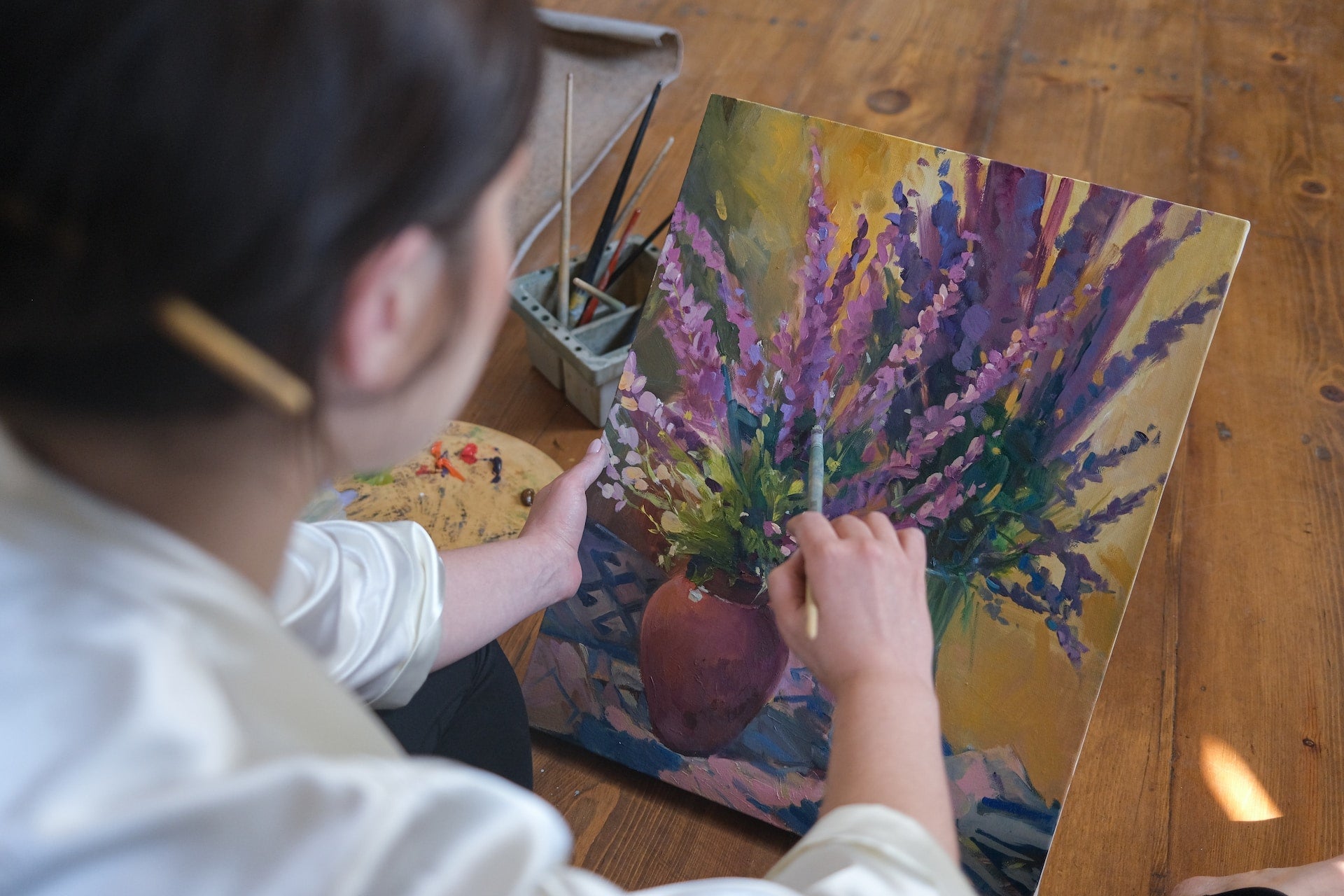 woman painting