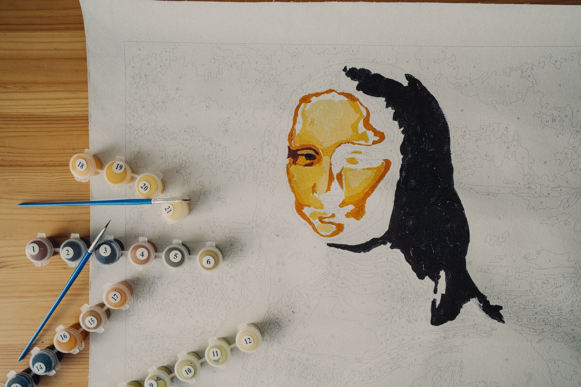 Mona Lisa paint by numbers from Crafty by Numbers