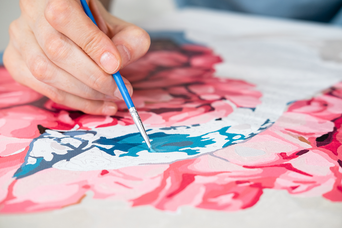 hand painting by numbers