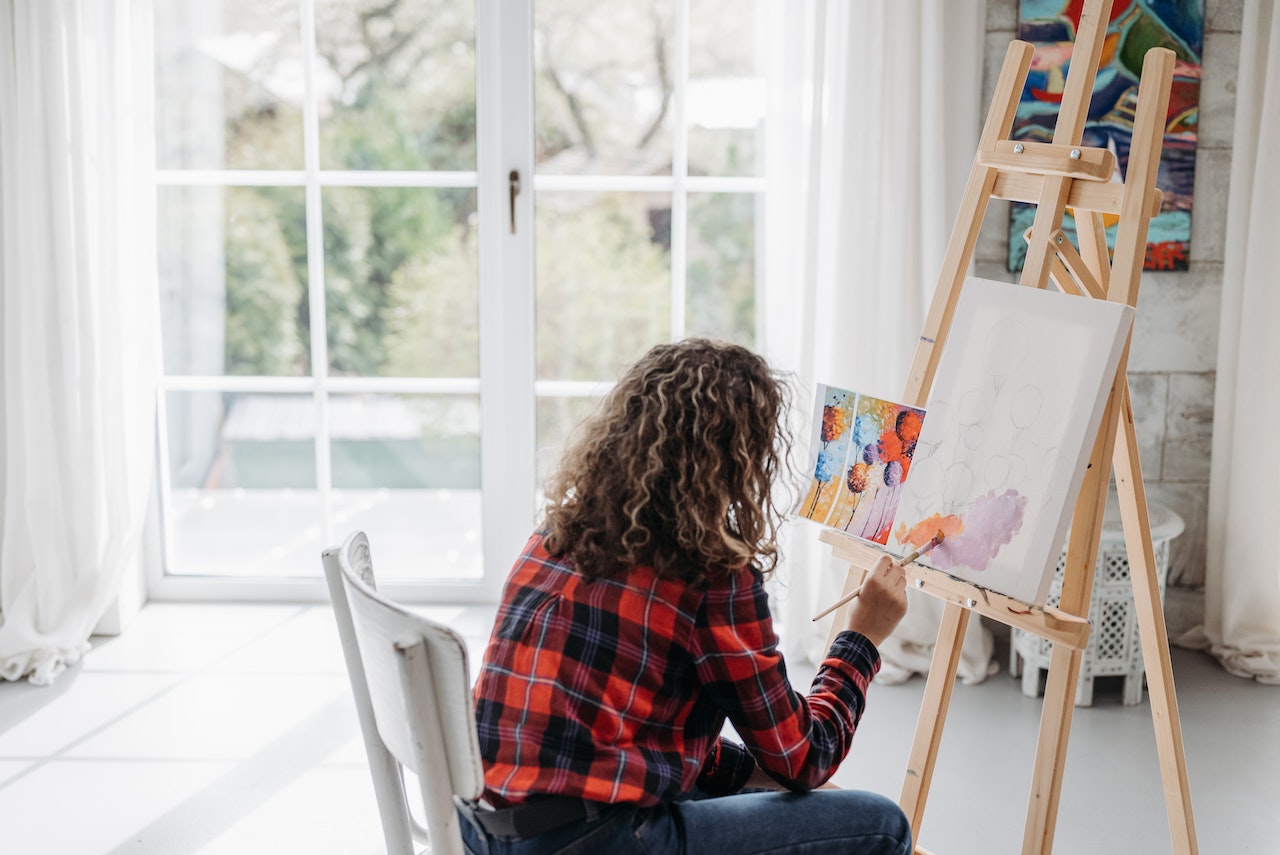 painting on a canvas