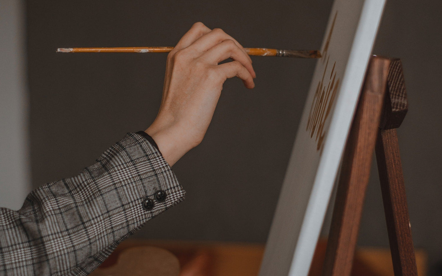 painting on an easel