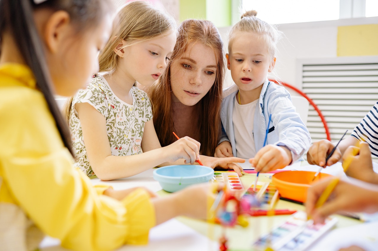 painting with kids