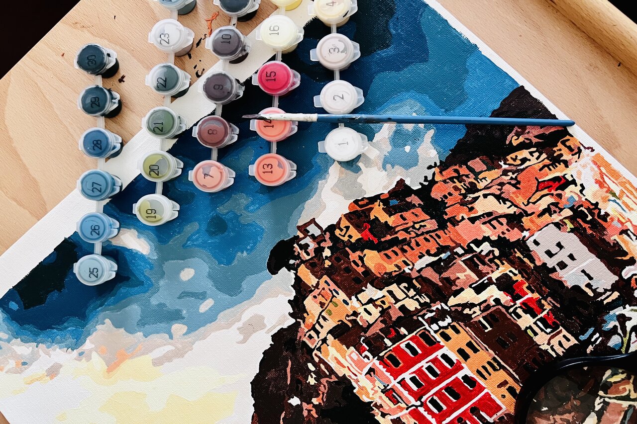 travel-inspired paint by numbers