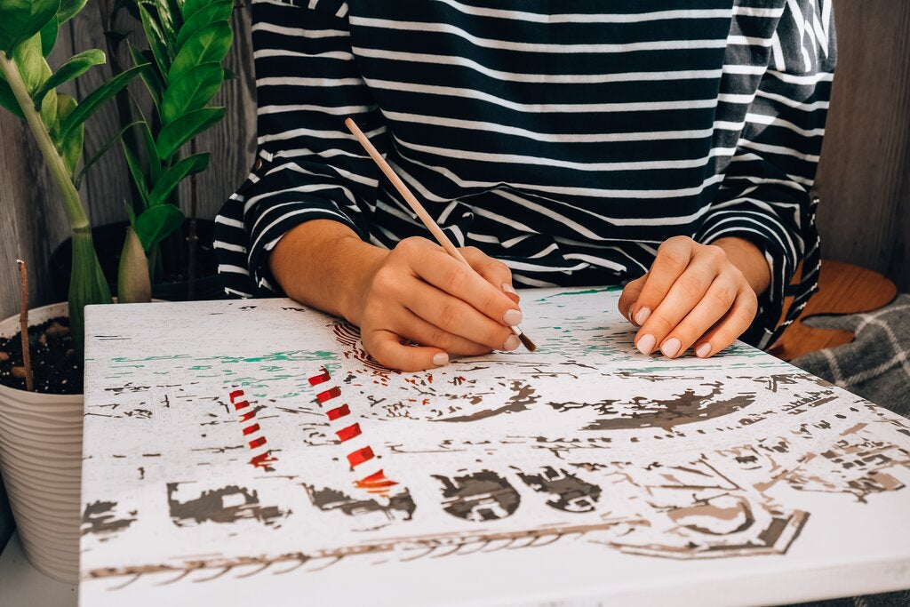 hand painting by numbers