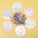 Paint by Numbers kit for coasters with designs based on the most famous paintings in art history.