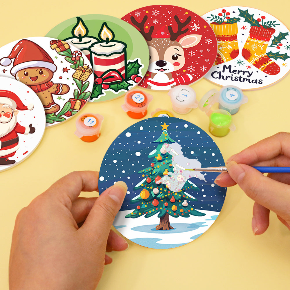Paint by numbers version of Merry Moments (Set of 6)
