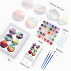 Dreamy landscapes paint by numbers kit set of 6, DIY canvas art for beginners and relaxing home décor project.