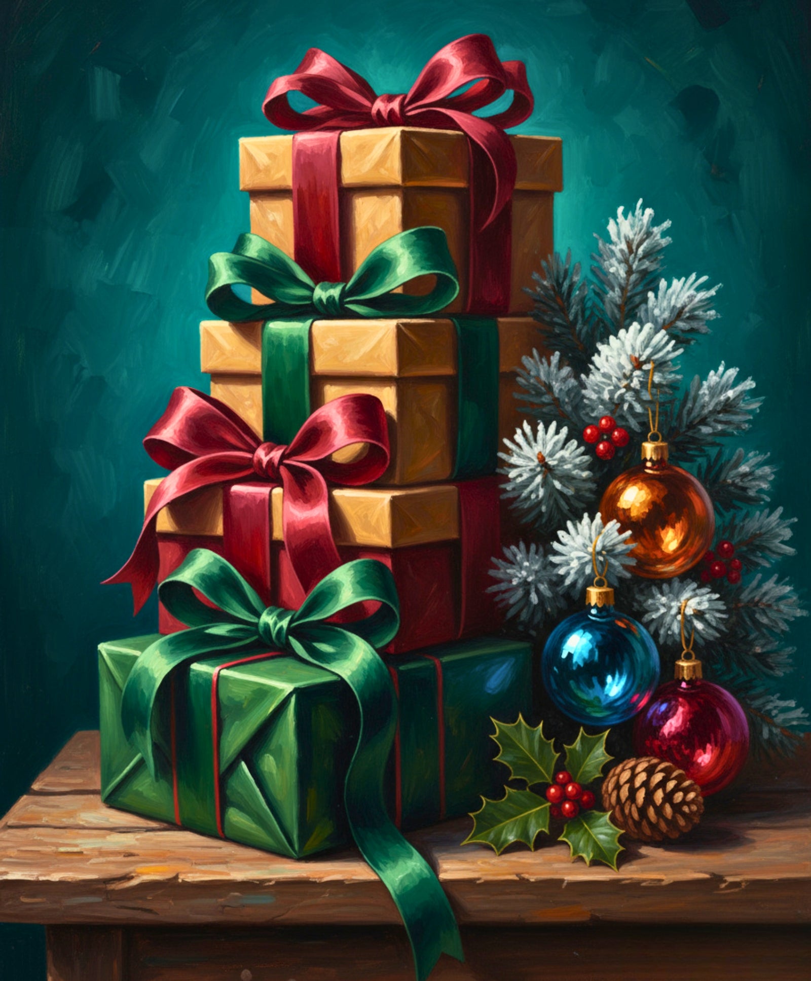 The Gift Giver's Table paint by numbers artwork
