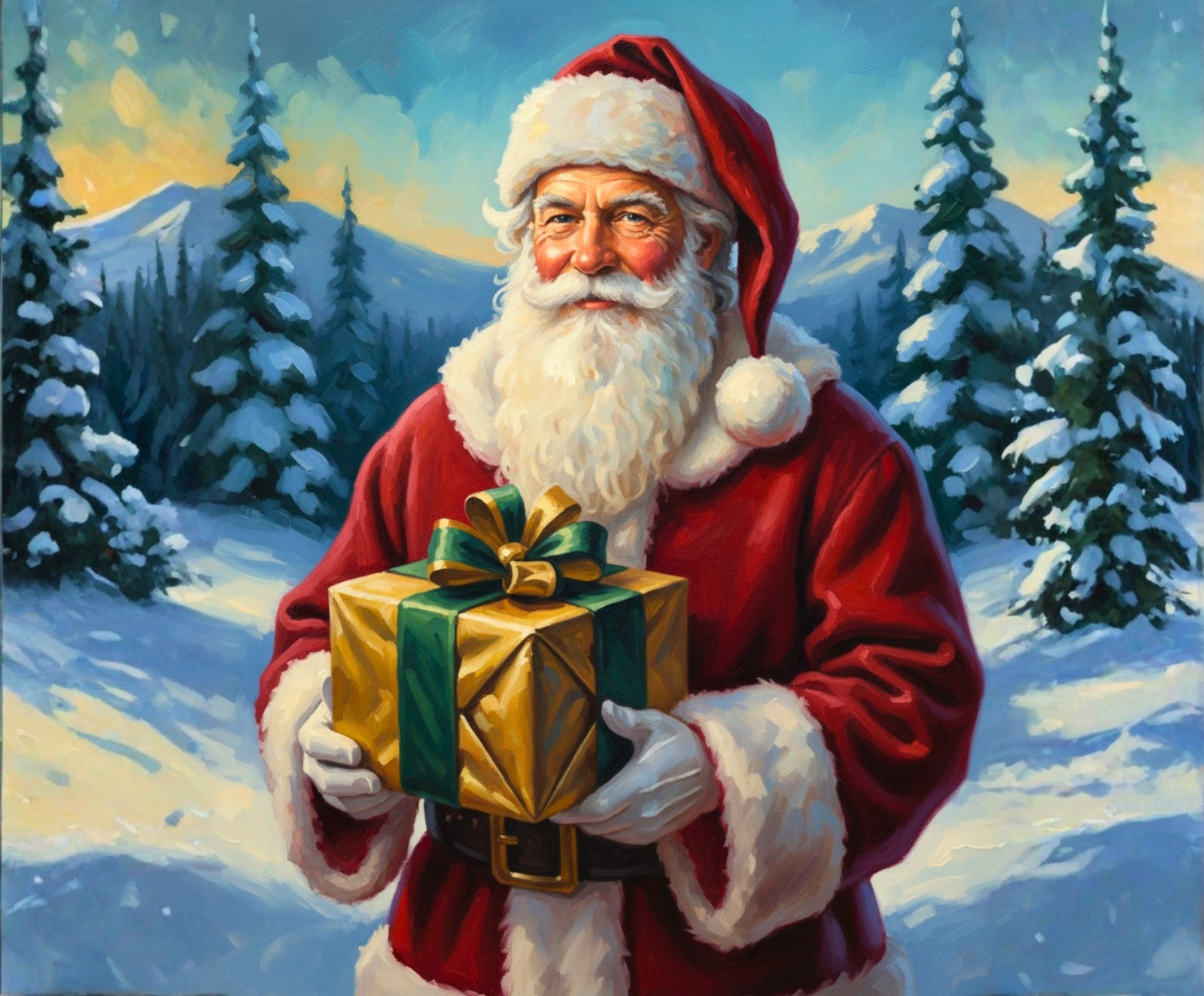 Gift from the North paint by numbers artwork