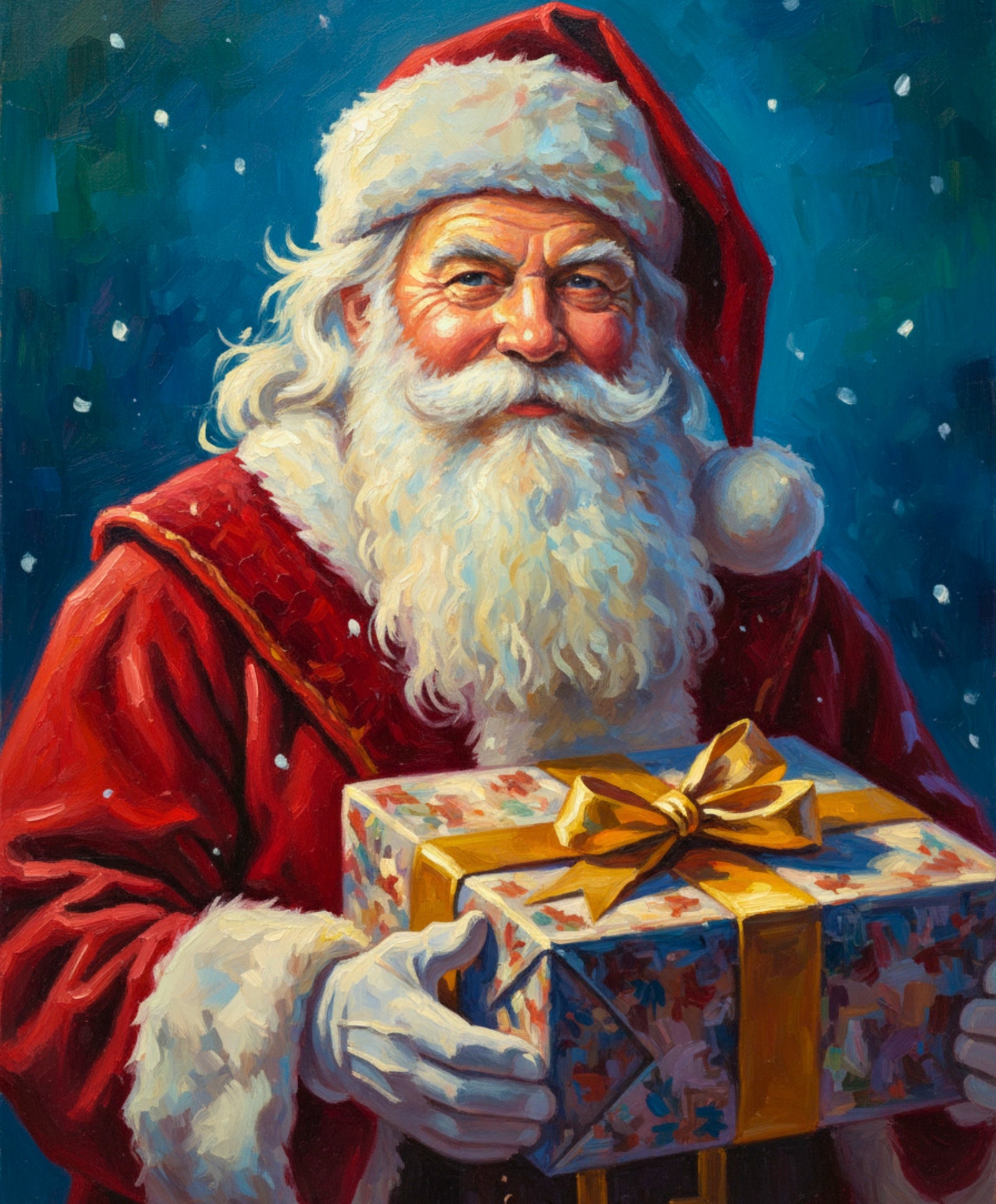 The Christmas Courier paint by numbers artwork