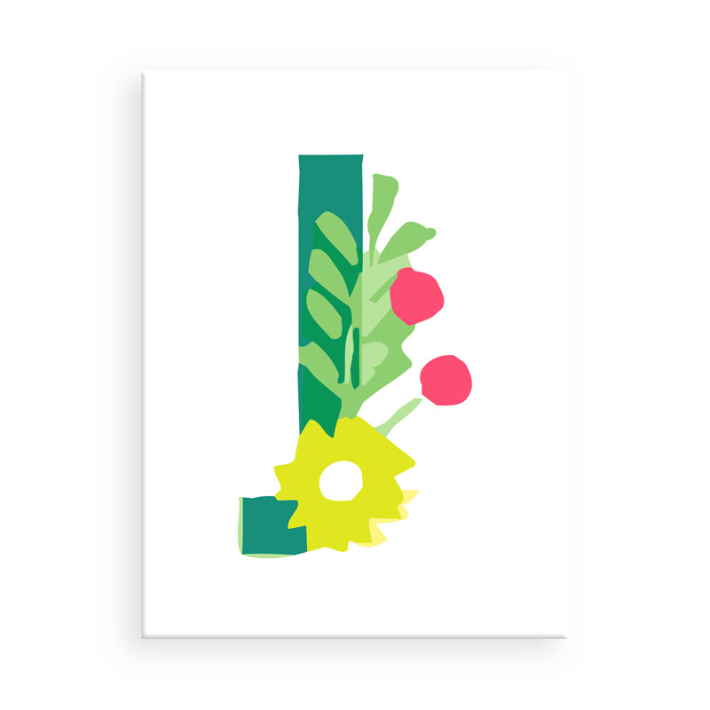 Framed artwork with colorful abstract design on a white background