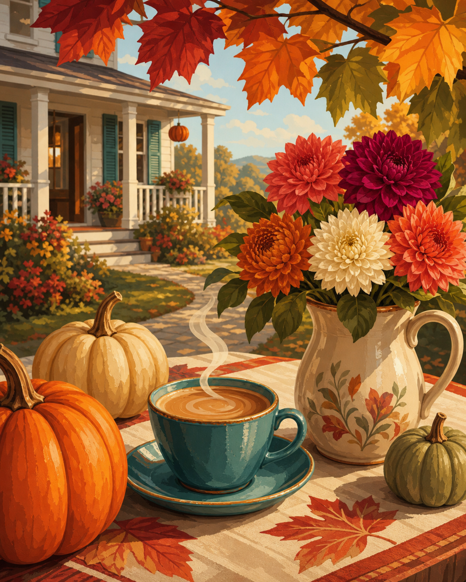 Autumn Porch Still Life