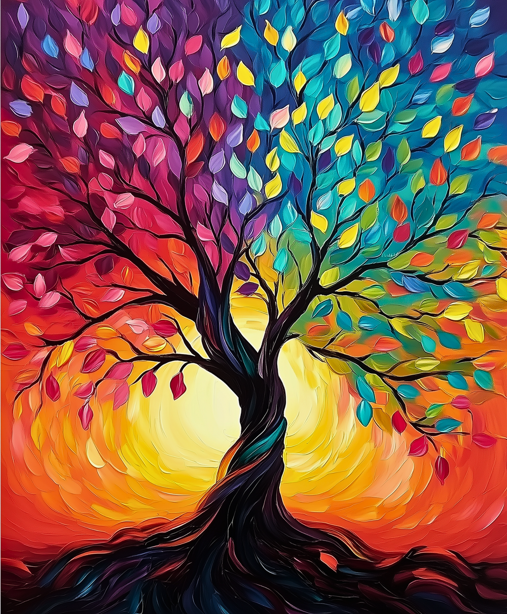 Eternal Bloom paint by numbers kit with vibrant floral design