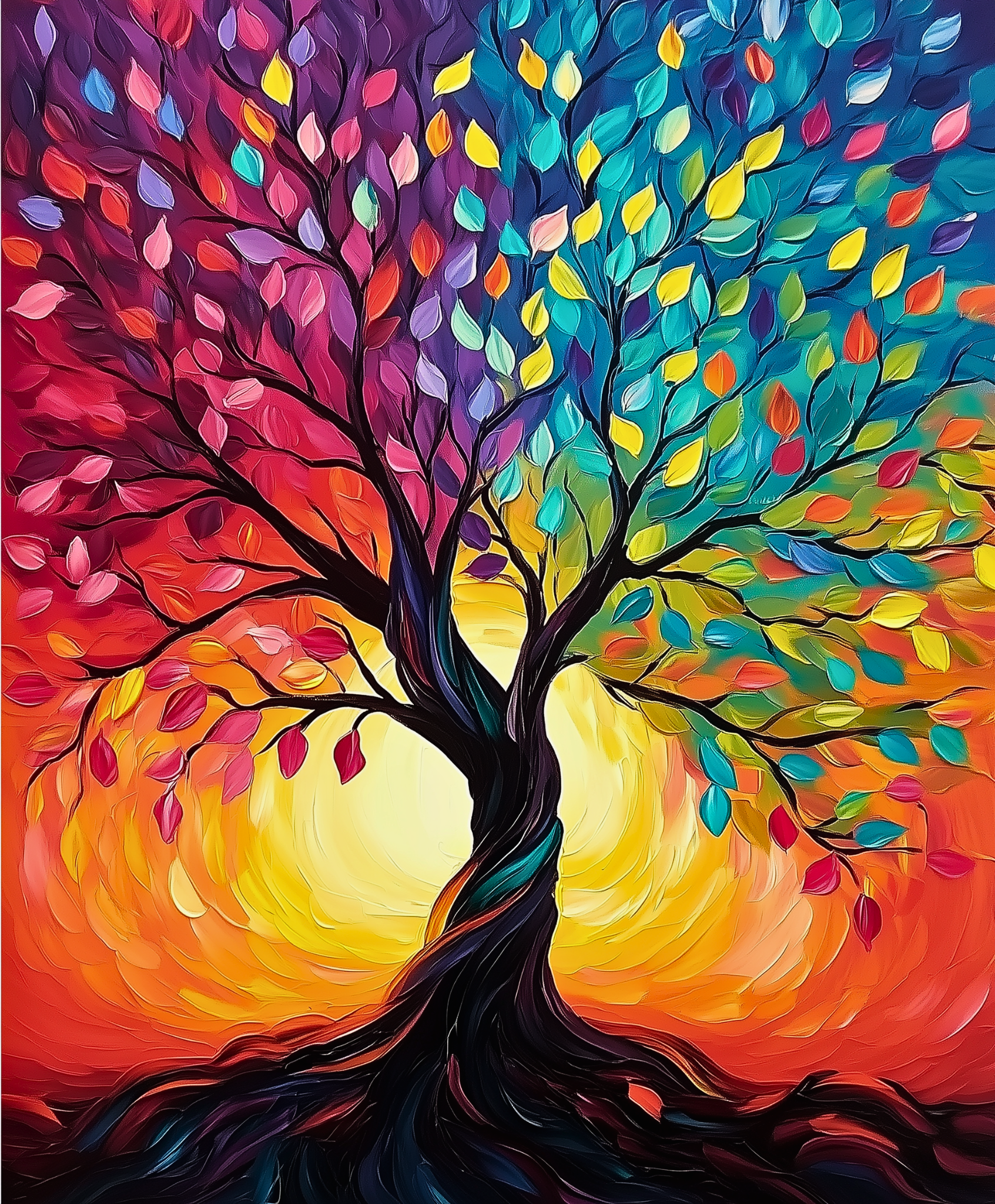 Eternal Bloom paint by numbers kit with vibrant floral design