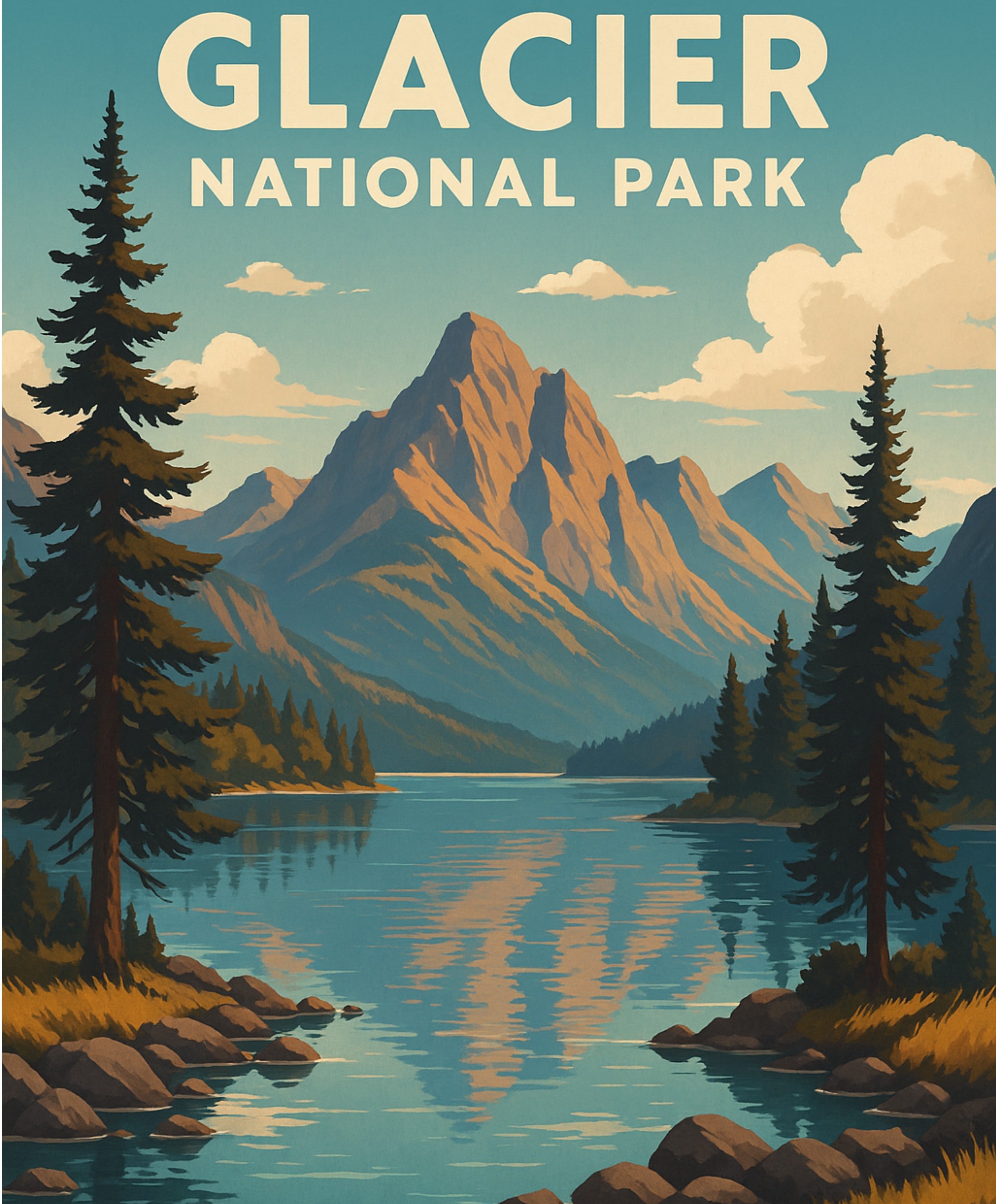 Scenic outdoor mountain and lake view paint by numbers kit, perfect for adult hobbies.