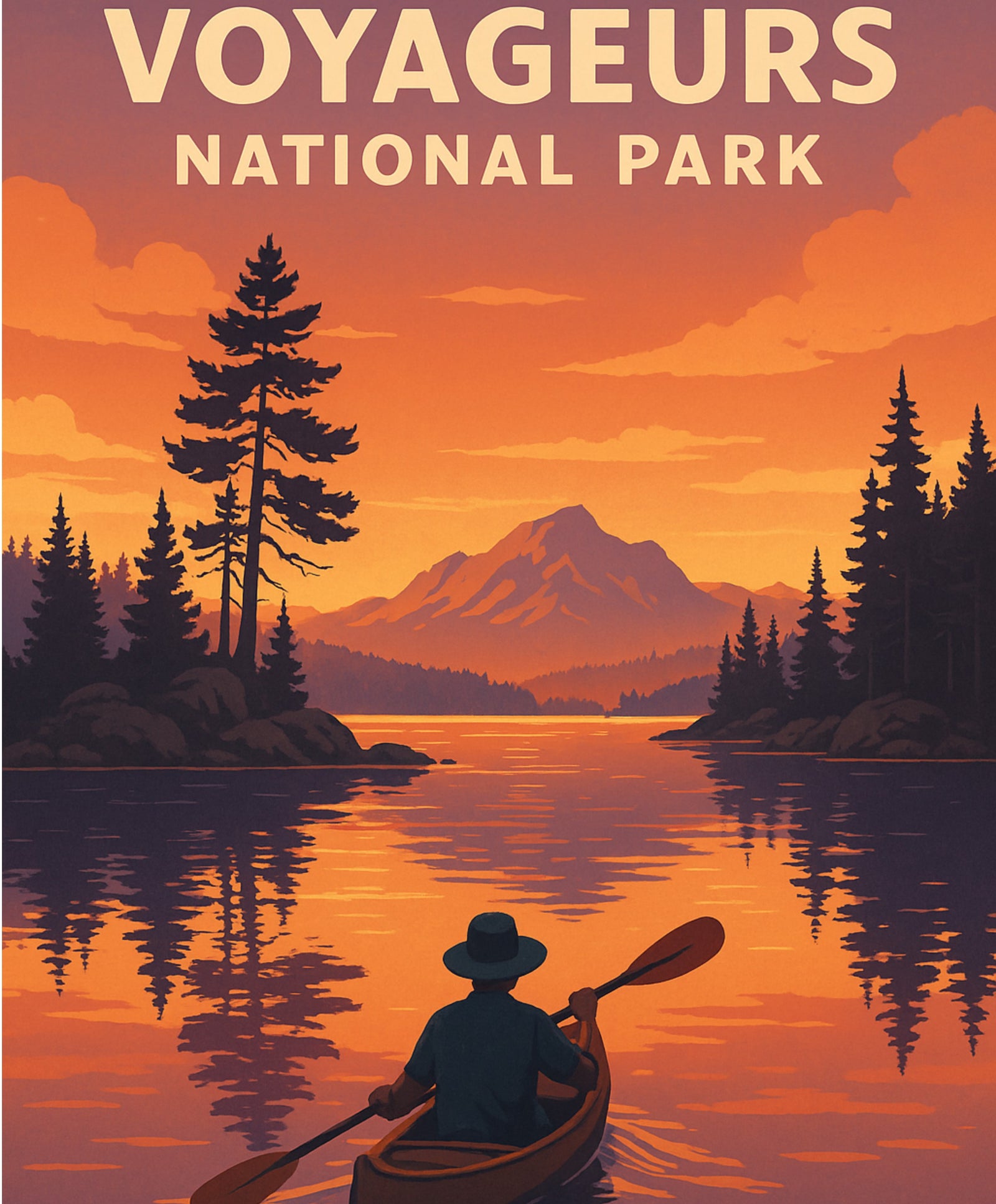 Wilderness landscape paint by numbers set for DIY nature painting and outdoor scenery craft.