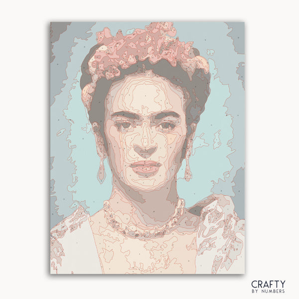 Frida paint by number featuring vivid colors inspired by famous paintings and frida kahlo famous paintings.