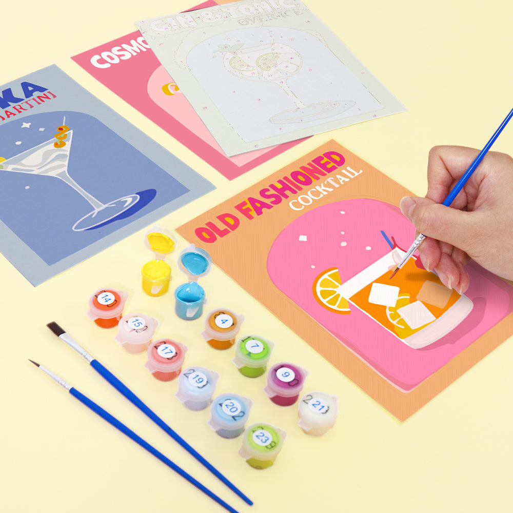 Tropical drink illustration designed for mini painting kits