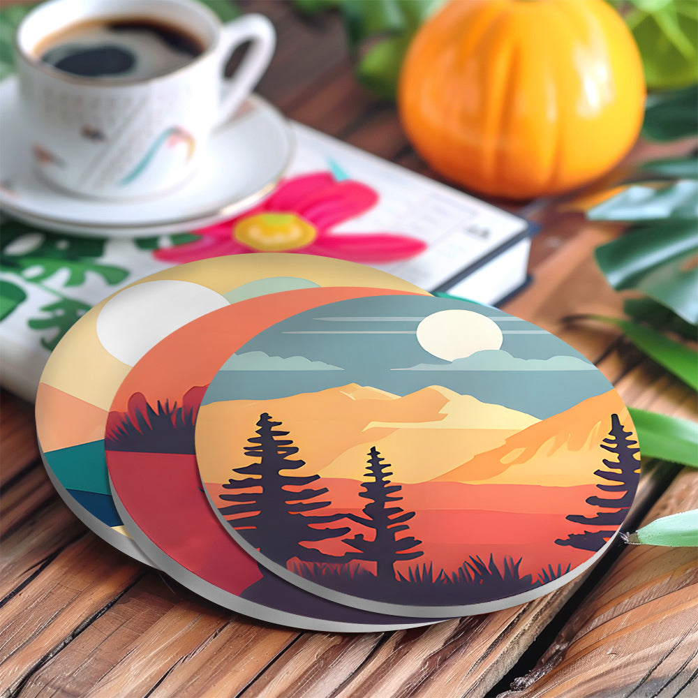 Paint by numbers kit landscapes edition, dreamy canvas set of 6 for artistic expression.