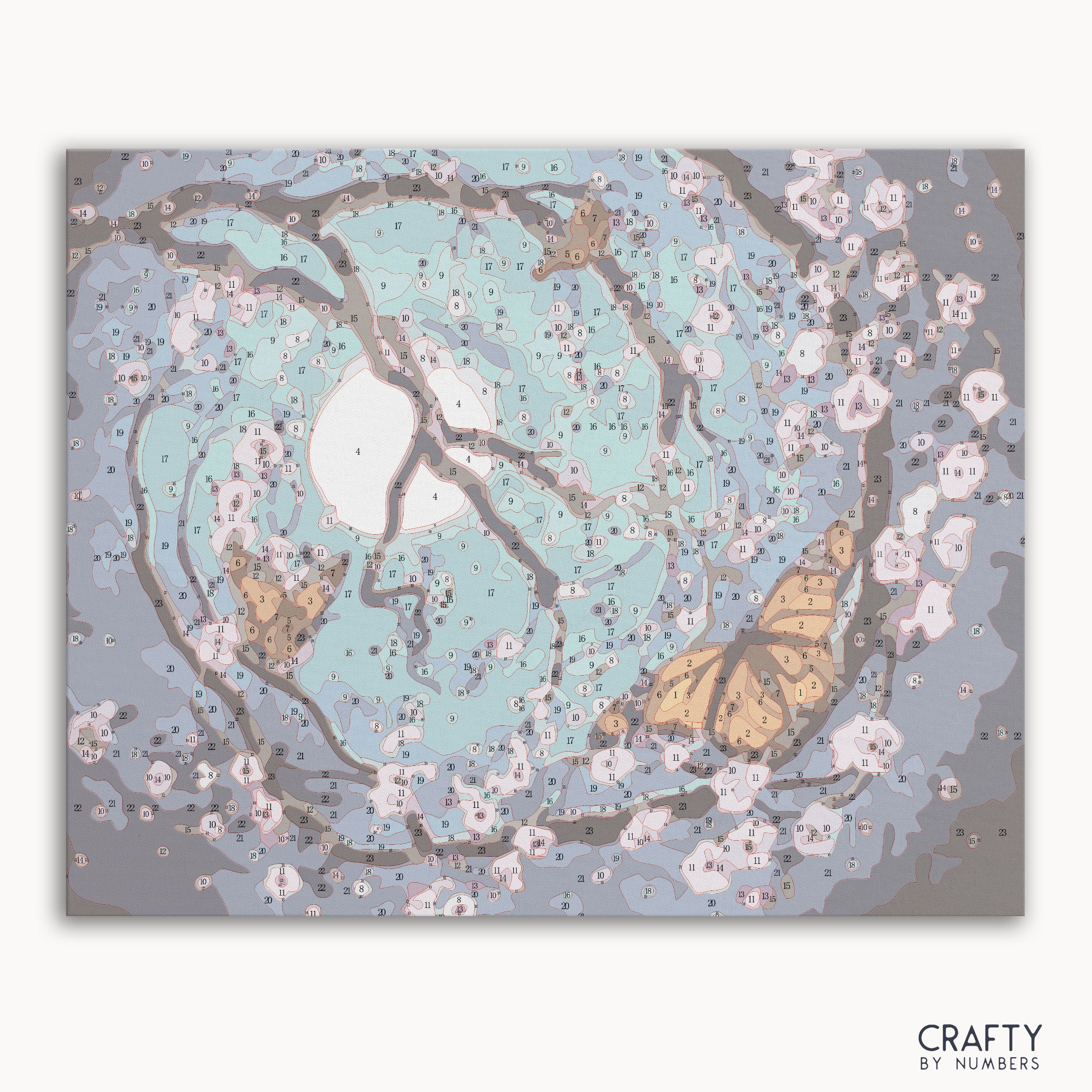 Butterfly Swirl paint by number inspired by famous paintings featuring vibrant colors and intricate patterns, reminiscent of van gogh famous paintings.