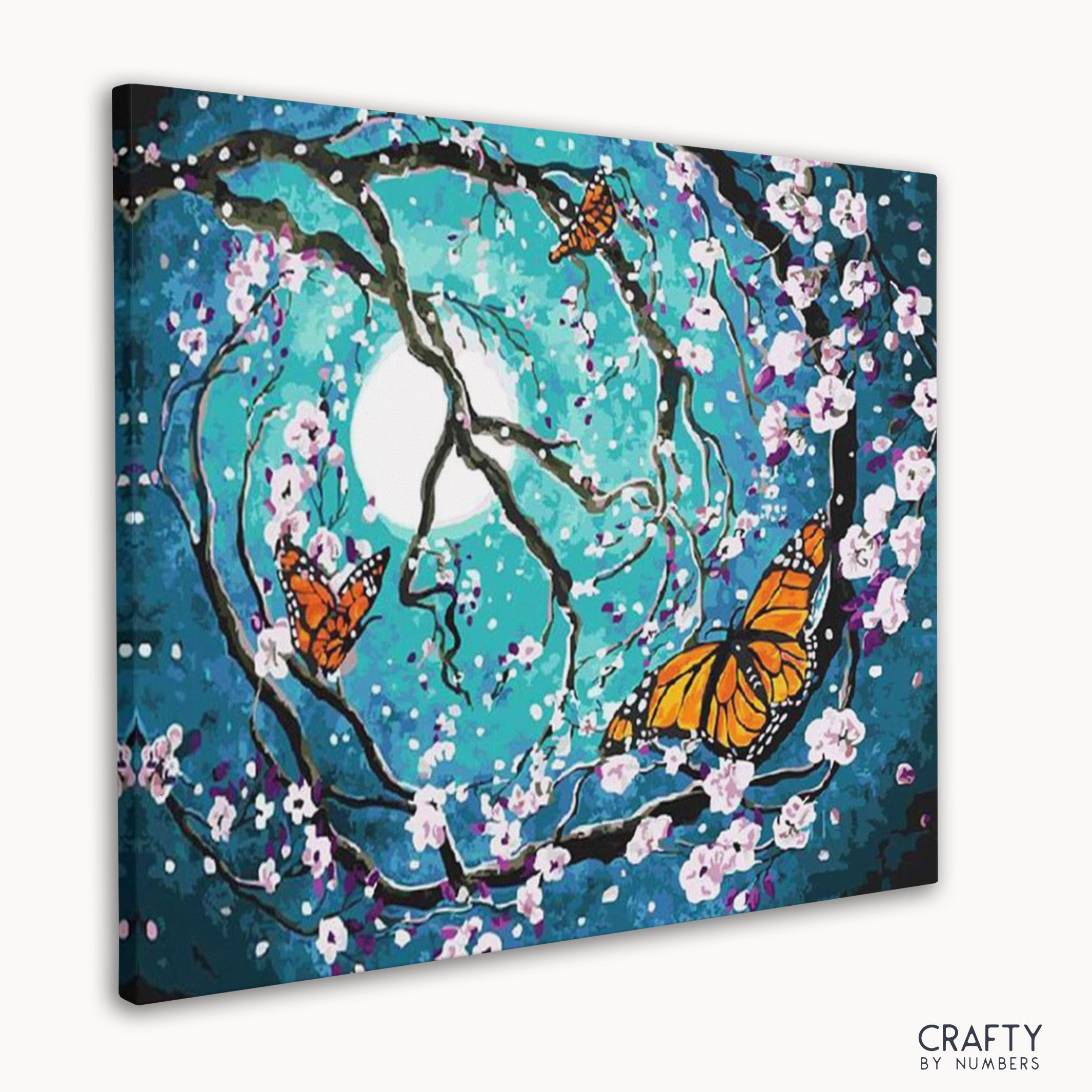 Detailed Butterfly Swirl paint by number artwork displaying swirling shapes, capturing the essence of famous abstract paintings and famous art paintings.