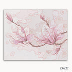 Magnolia Blossoms paint by number inspired by famous paintings with lush floral details and vibrant colors.