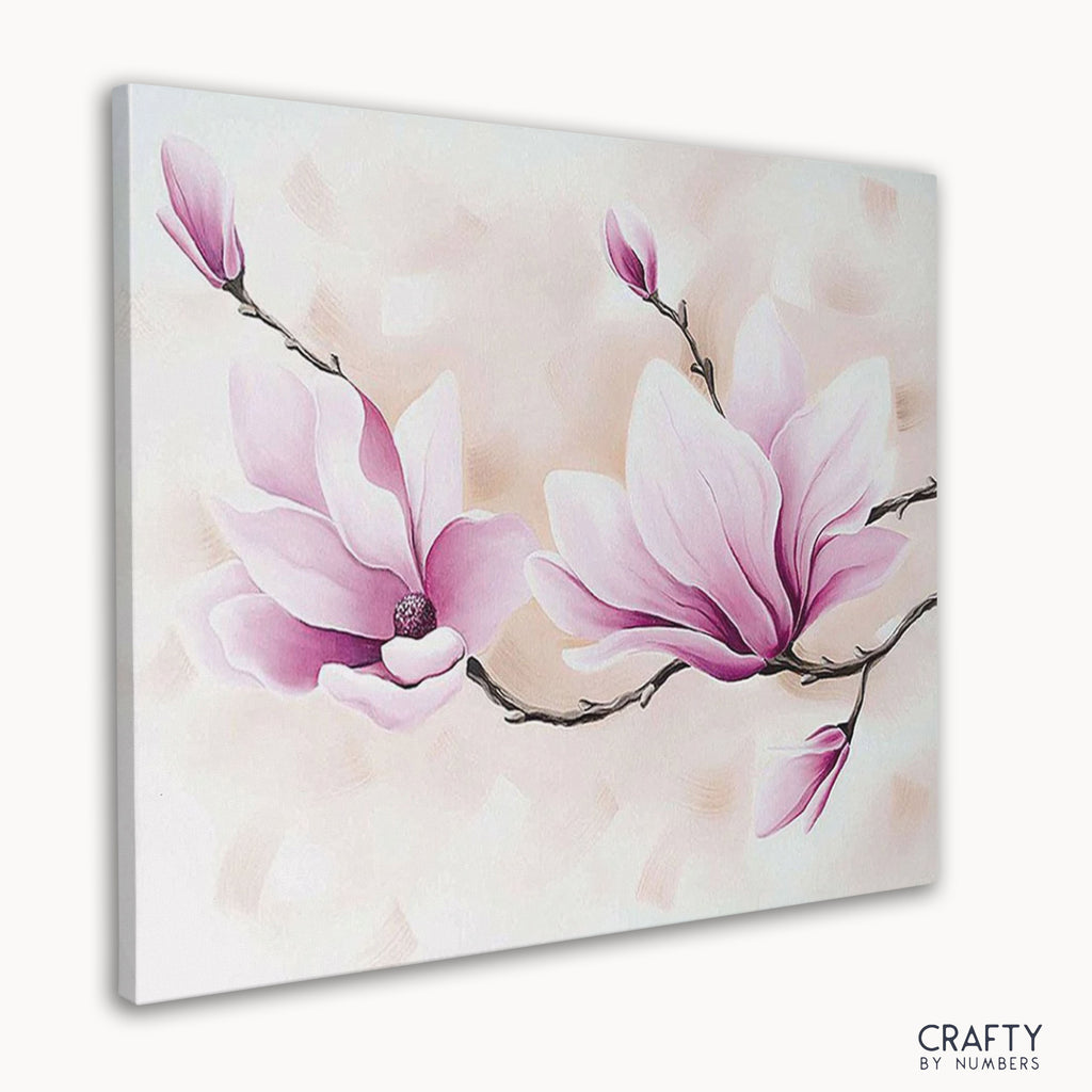 Stunning Magnolia Blossoms artwork combining elements of famous paintings and vincent van gogh famous paintings style.