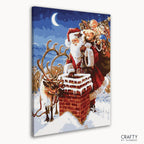 Festive Santa’s Gifts paint by number blending vibrant colors like vincent van gogh famous paintings and famous art paintings.