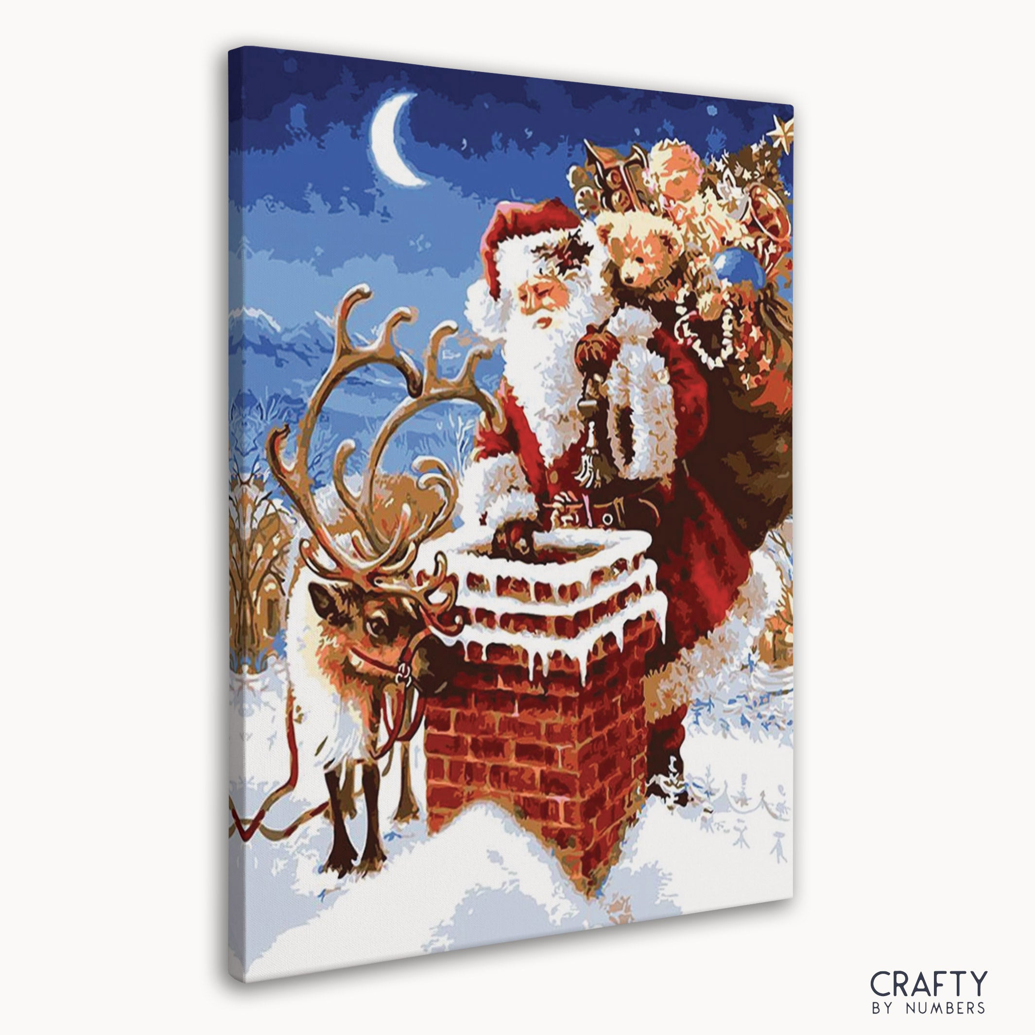 Festive Santa’s Gifts paint by number blending vibrant colors like vincent van gogh famous paintings and famous art paintings.