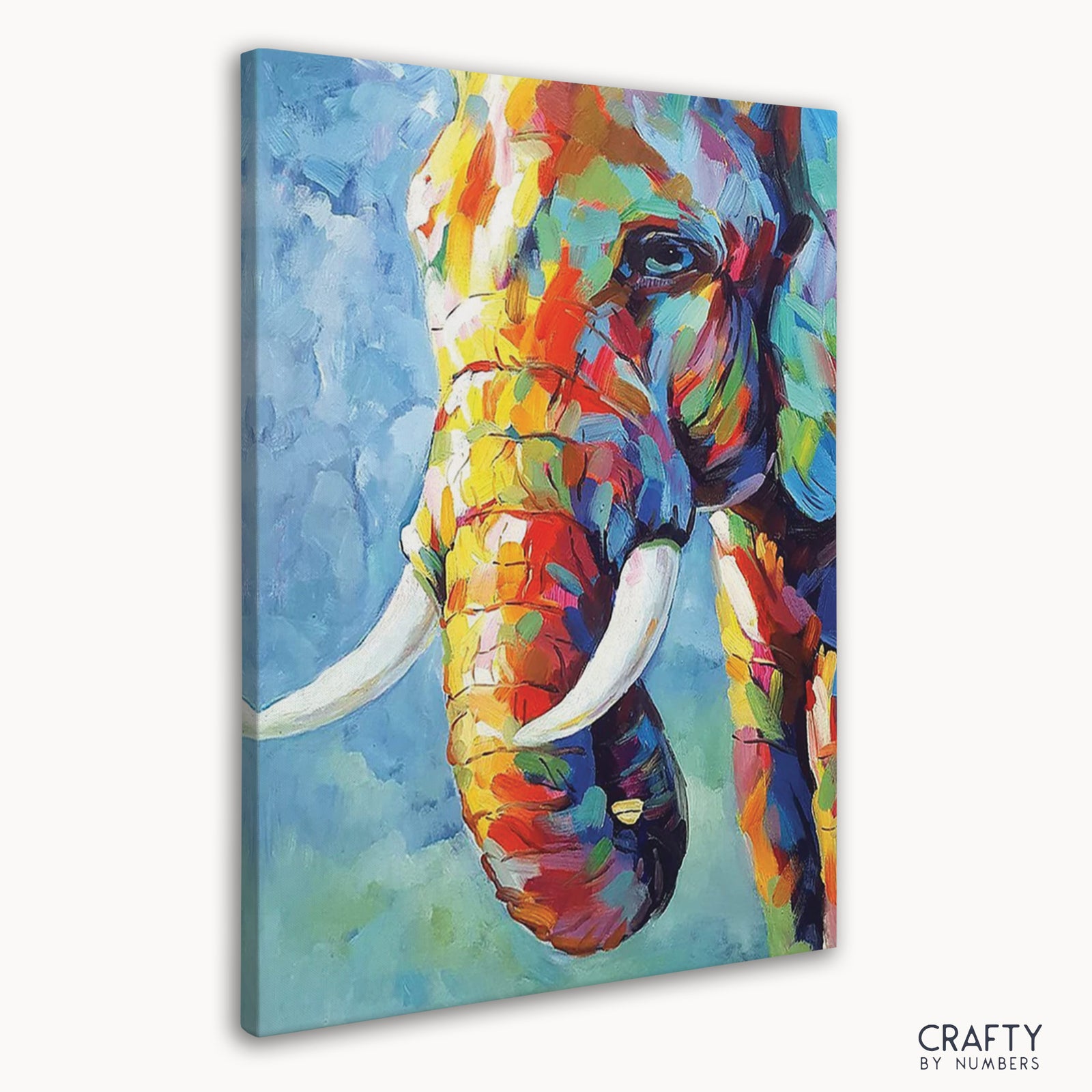 Finished Impressionist Elephant artwork