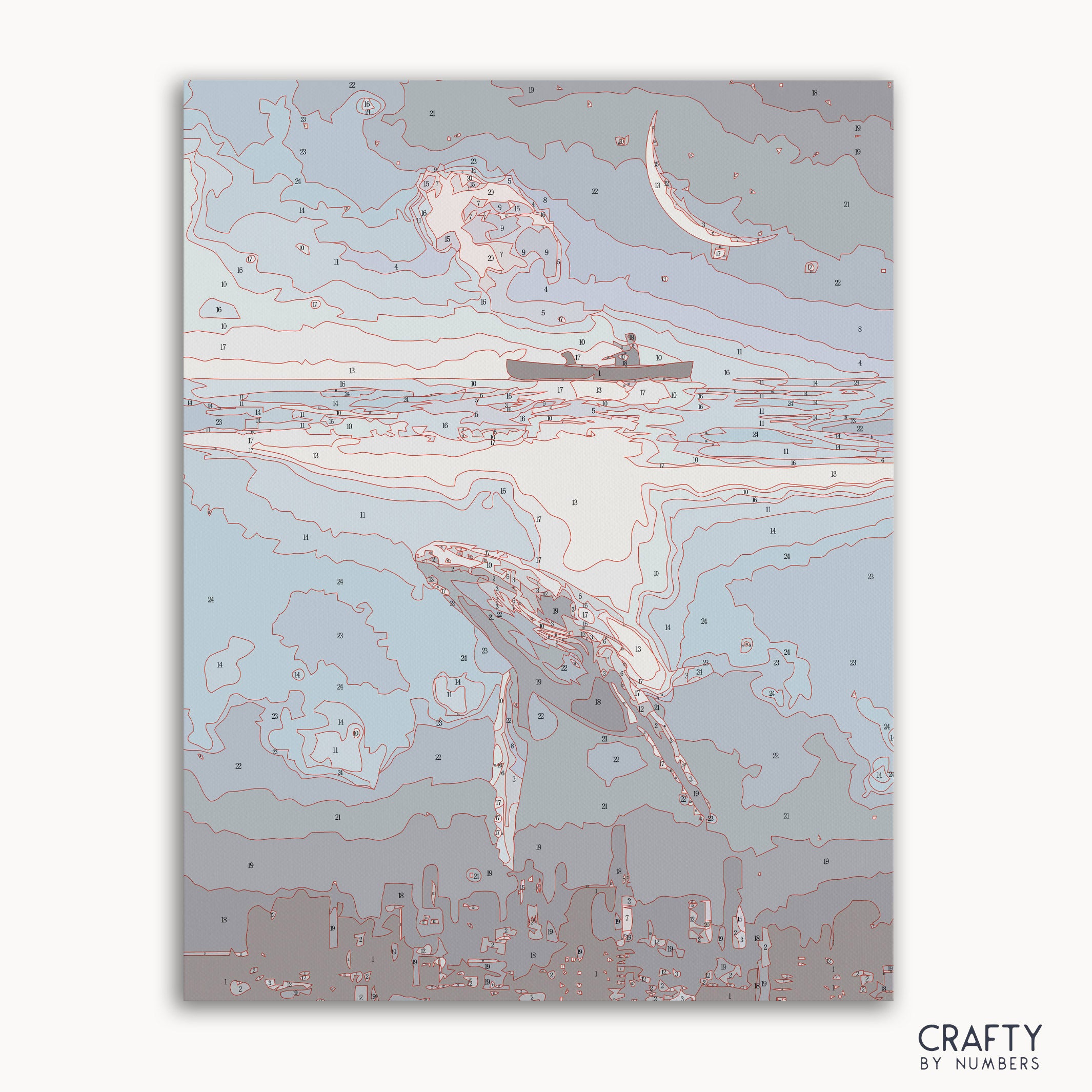 Out of Sight Paint by Numbers inspired by famous paintings style with vibrant colors.